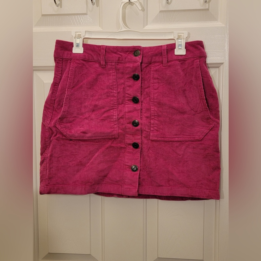 Wild Fable Hot Pink Corduroy Skirt